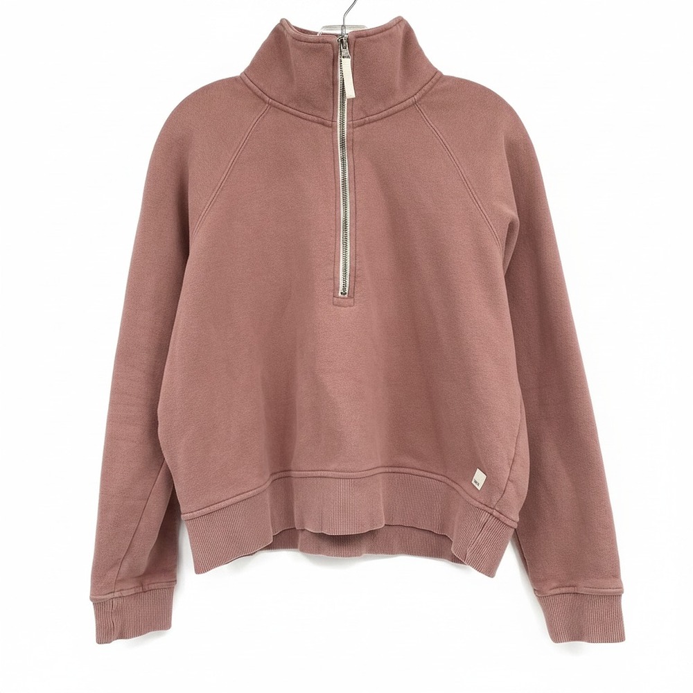 Vuori Pink Half Zip Sweatshirt | Women’s XS Regular Solid Pullover
